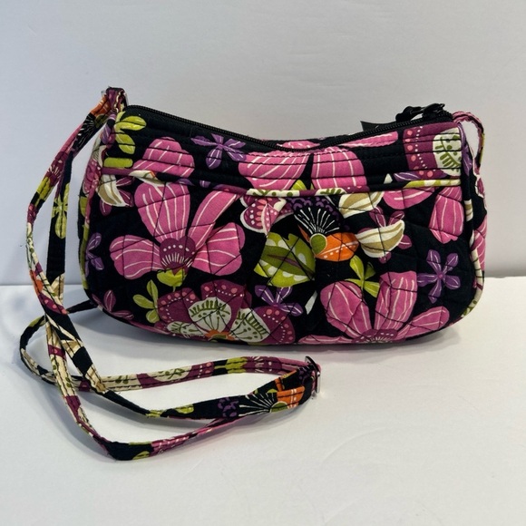 Vera Bradley Pirouette Pink Crossbody Bag Adjustable Strap Small Floral Purse - Picture 3 of 7